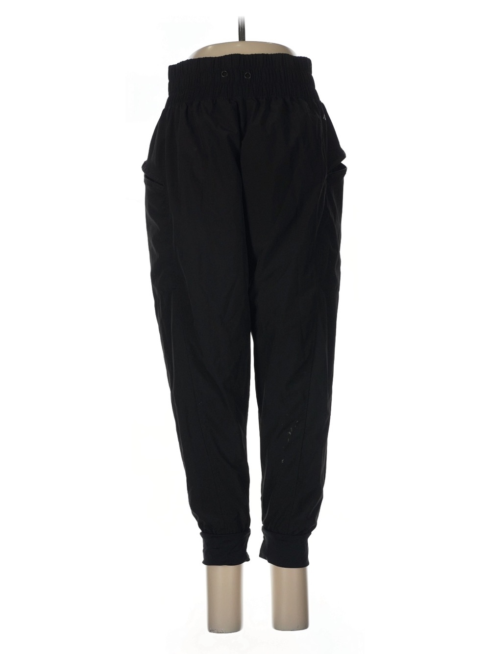 California Waves Black High-Waist Elastic Jogger Pants